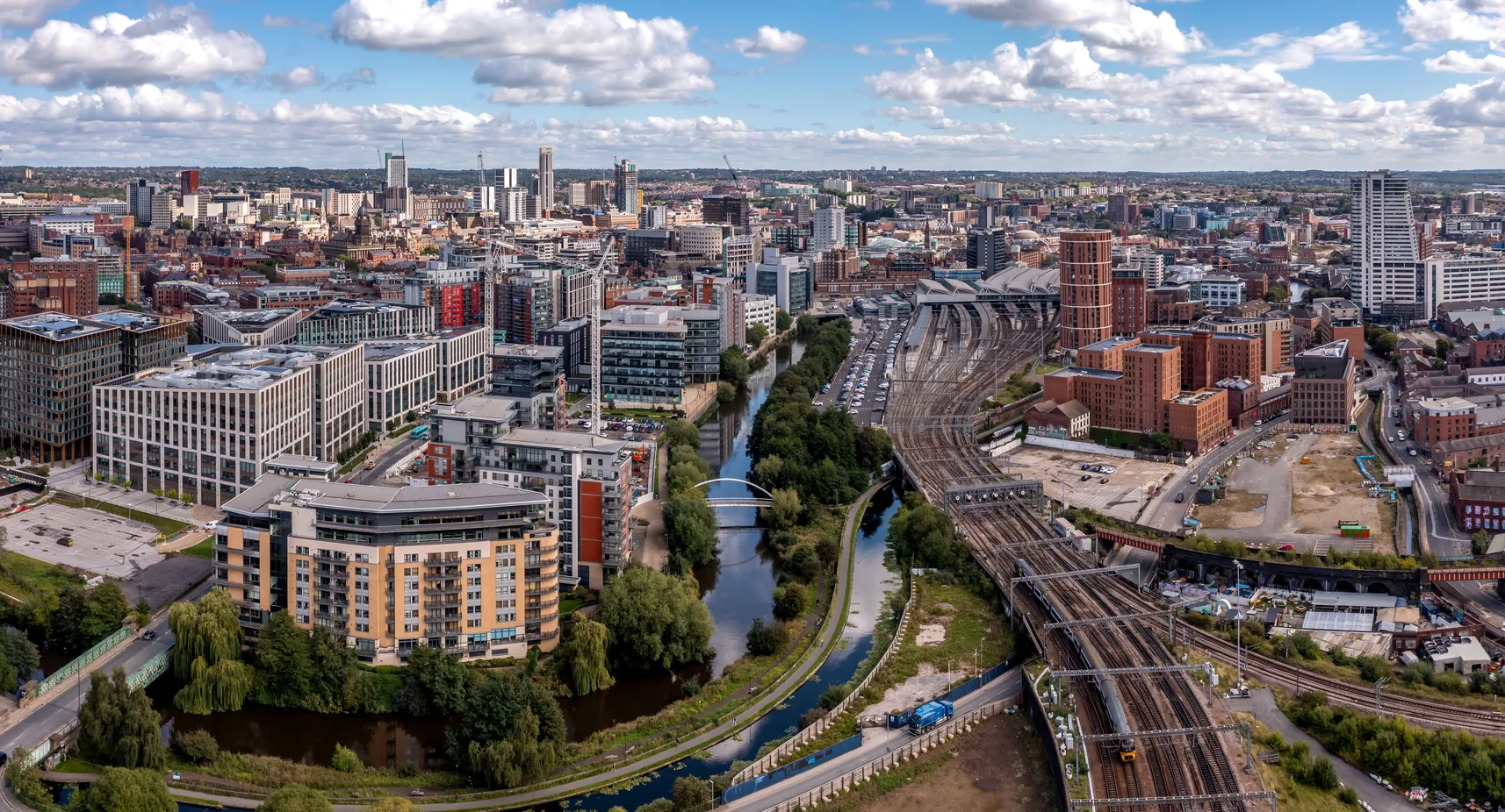 Leeds aerial view of railway