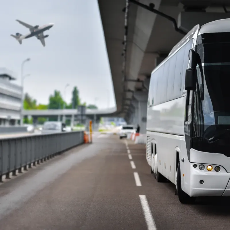 Coach at airport