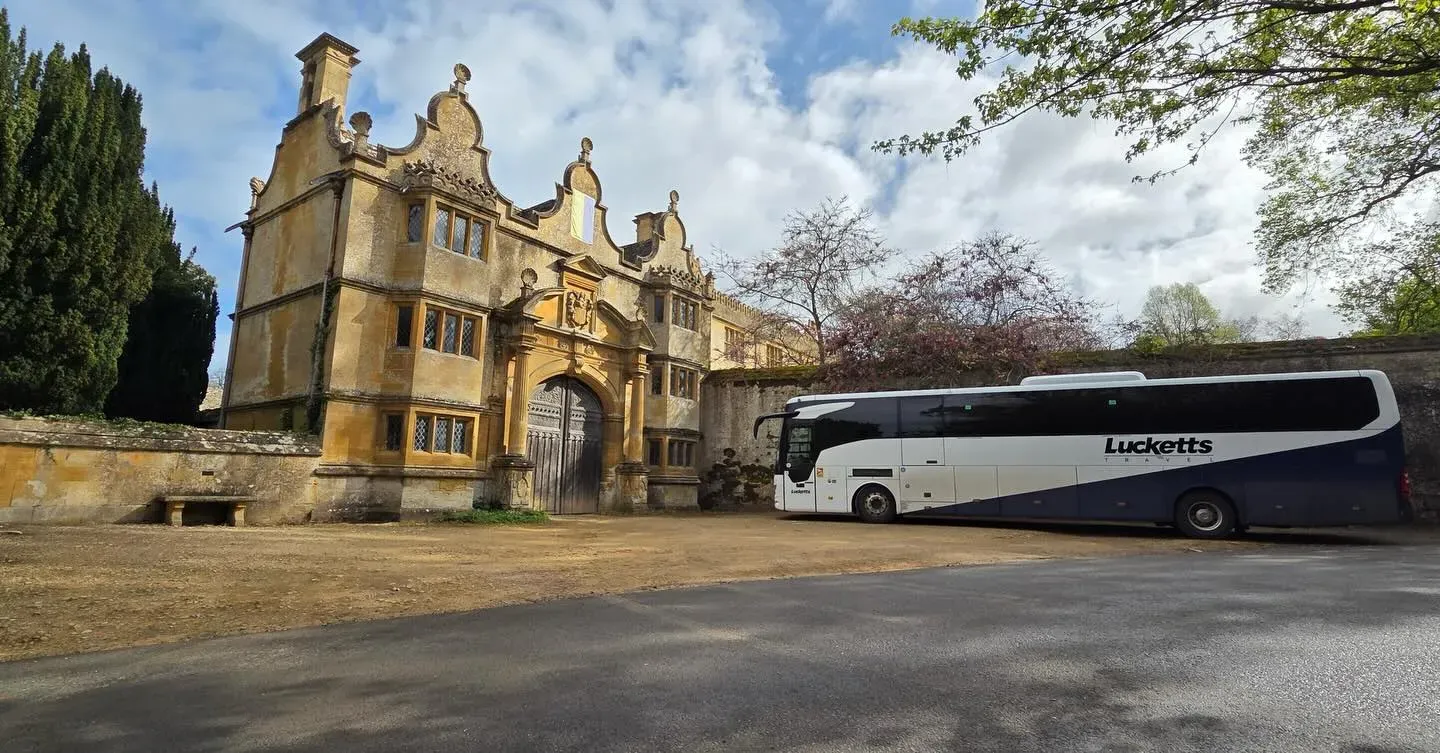 Coach parked outside area