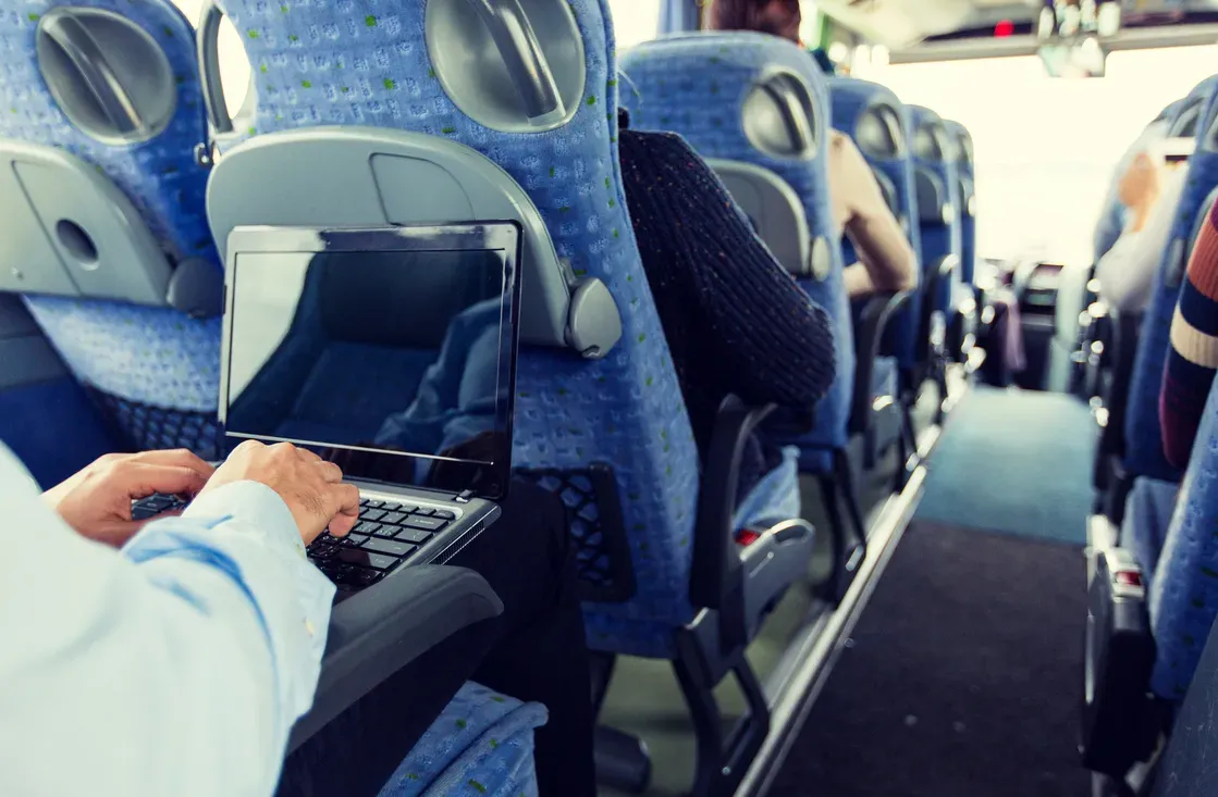 Inside a coach